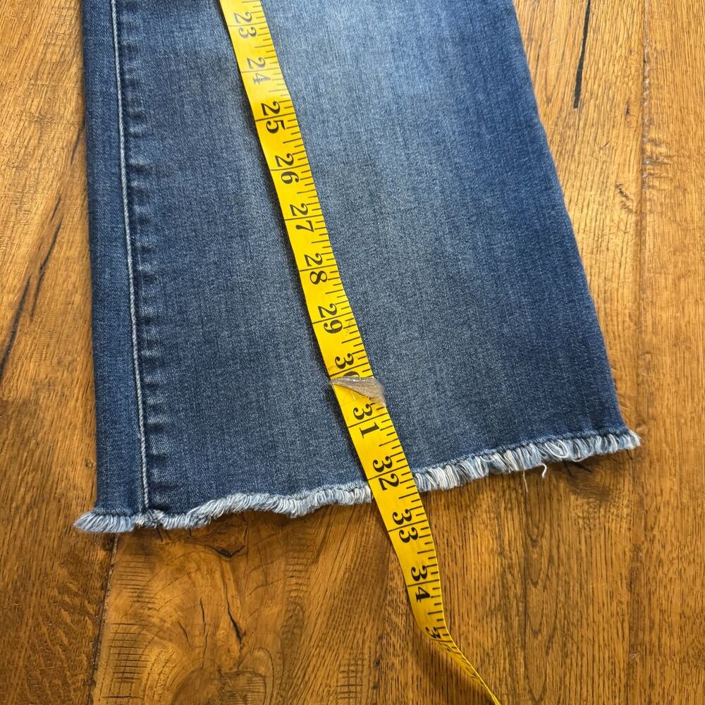 Democracy Ab Technology Jeans Womens Size 8 Flare Distressed Frayed Hem Stretch - Picture 5 of 7